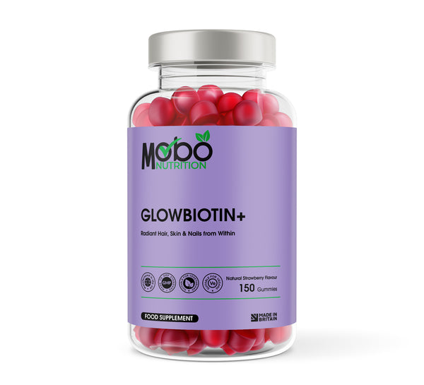 High Strength GlowBiotin+ Gummies 5000µg | For Hair, Skin & Nails