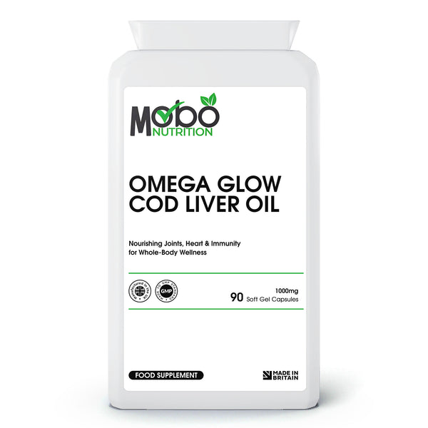 Omega Glow Cod Liver Oil 1000mg | For Brain, Heart, Vision & Skin