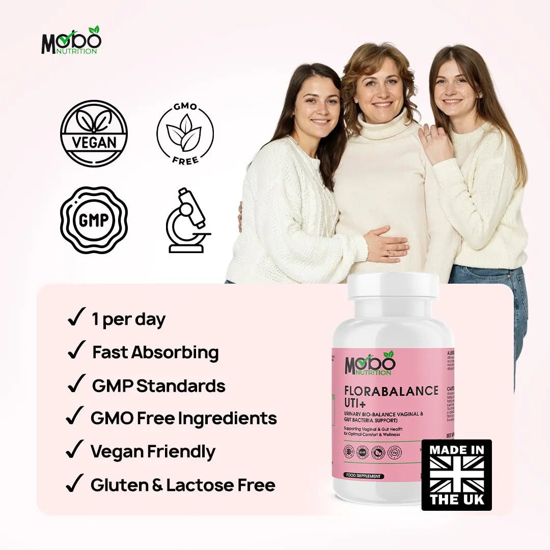 FloraBalance UTI+ (Urinary Bio - Balance Vaginal & Gut Bacteria Support) - Mobo Nutrition