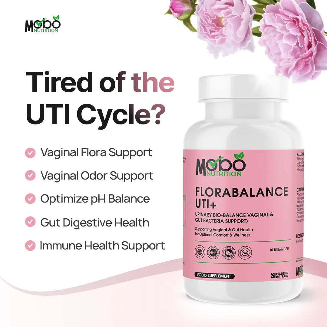 FloraBalance UTI+ (Urinary Bio - Balance Vaginal & Gut Bacteria Support) - Mobo Nutrition