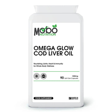 Omega Glow Cod Liver Oil 1000mg | Natural Nutritional Support for Everyday Well - Being - Mobo Nutrition