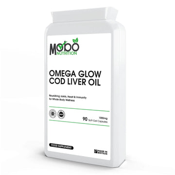 Omega Glow Cod Liver Oil 1000mg | Natural Nutritional Support for Everyday Well - Being - Mobo Nutrition